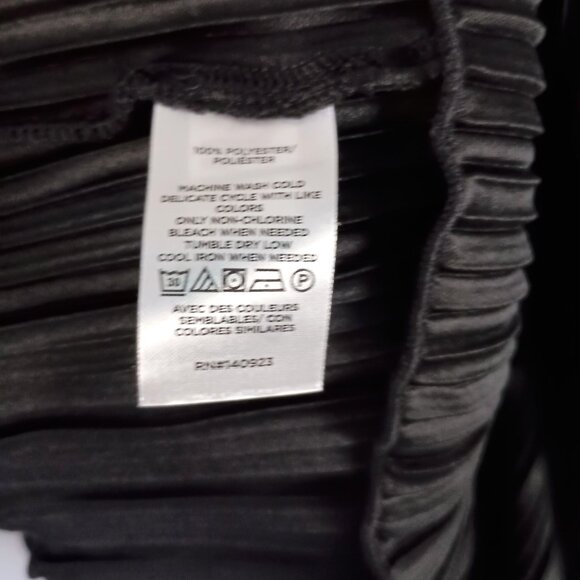 Ann Taylor LOFT Pleated Jersey Blouse Black Women’s Size XL Polyester Top - Picture 3 of 6